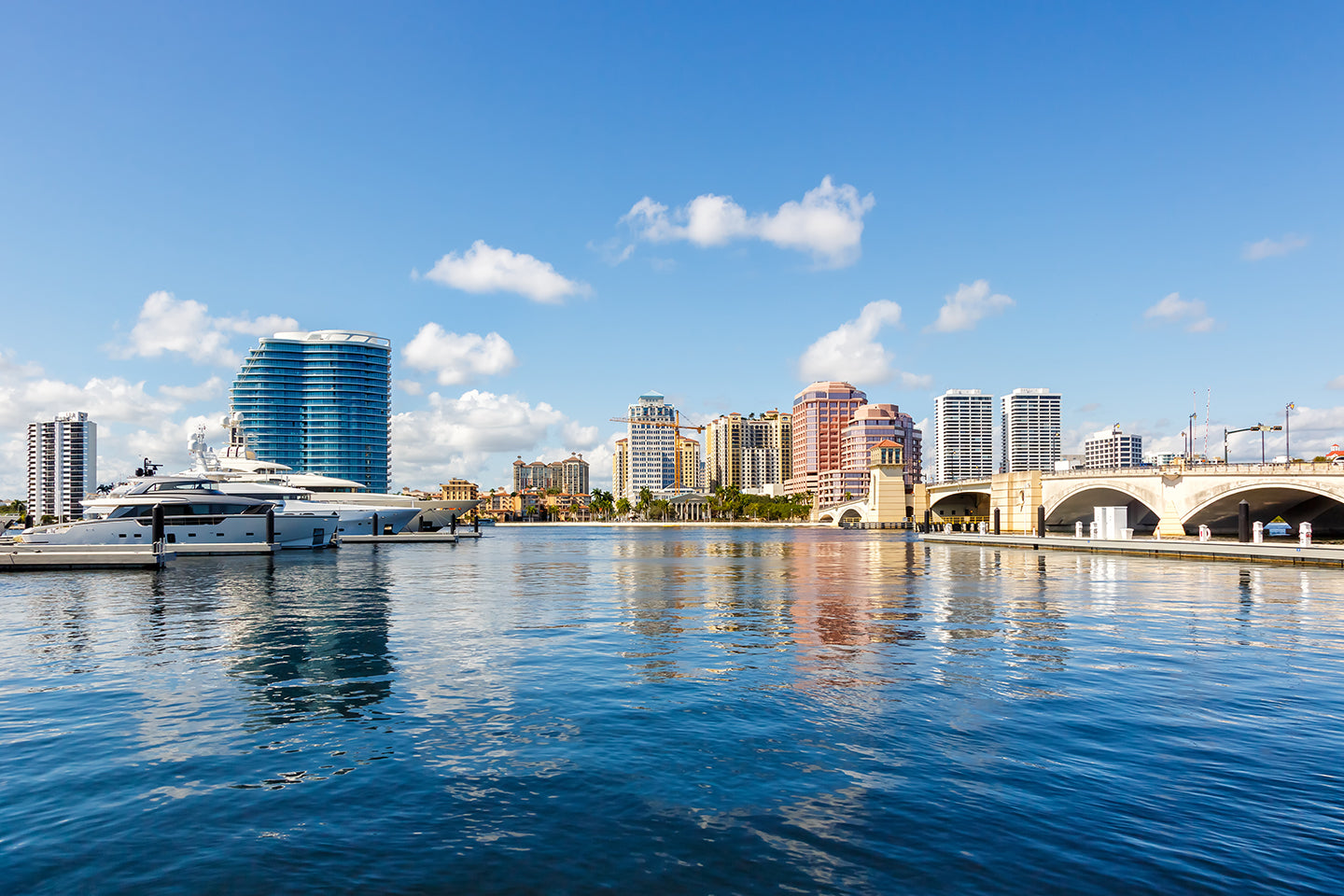 West Palm Beach waterfront skyline across Lake Worth Lagoon